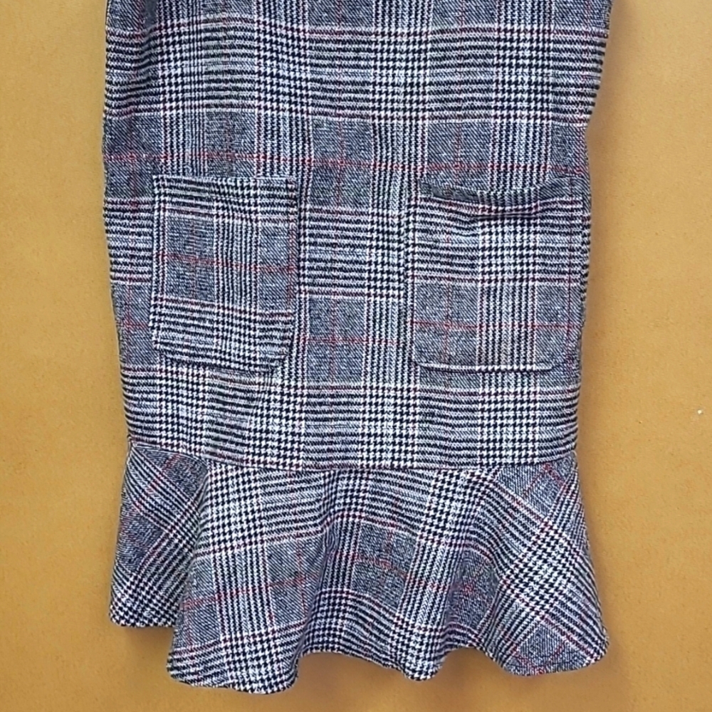 Mill Studio Black and White Plaid Tweed Style Jumper - Picture 6 of 8